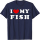 I Love My Fish, I Heart My Fish T-Shirt - T-Shirt | Navy