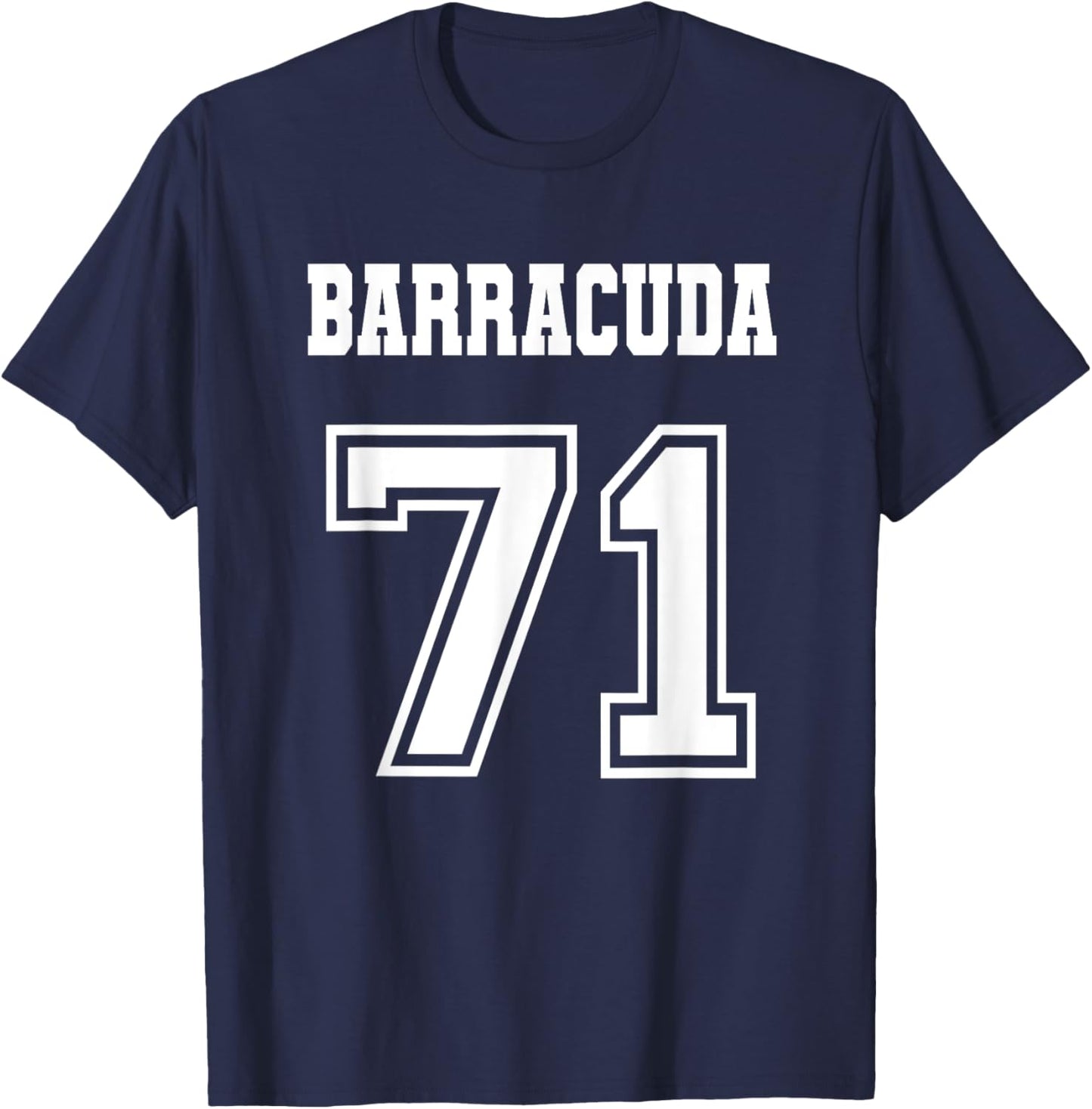 Jersey Style Barracuda 71 1971 Old School Muscle Car Fishing T-Shirt - T-Shirt | Navy