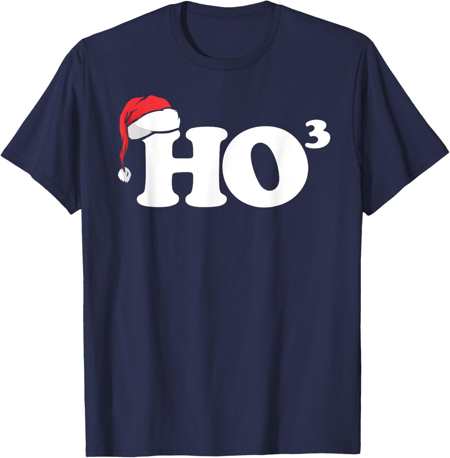 Ho cubbed funny Ho to the power three ho ho ho Christmas T-Shirt - T-Shirt | Navy