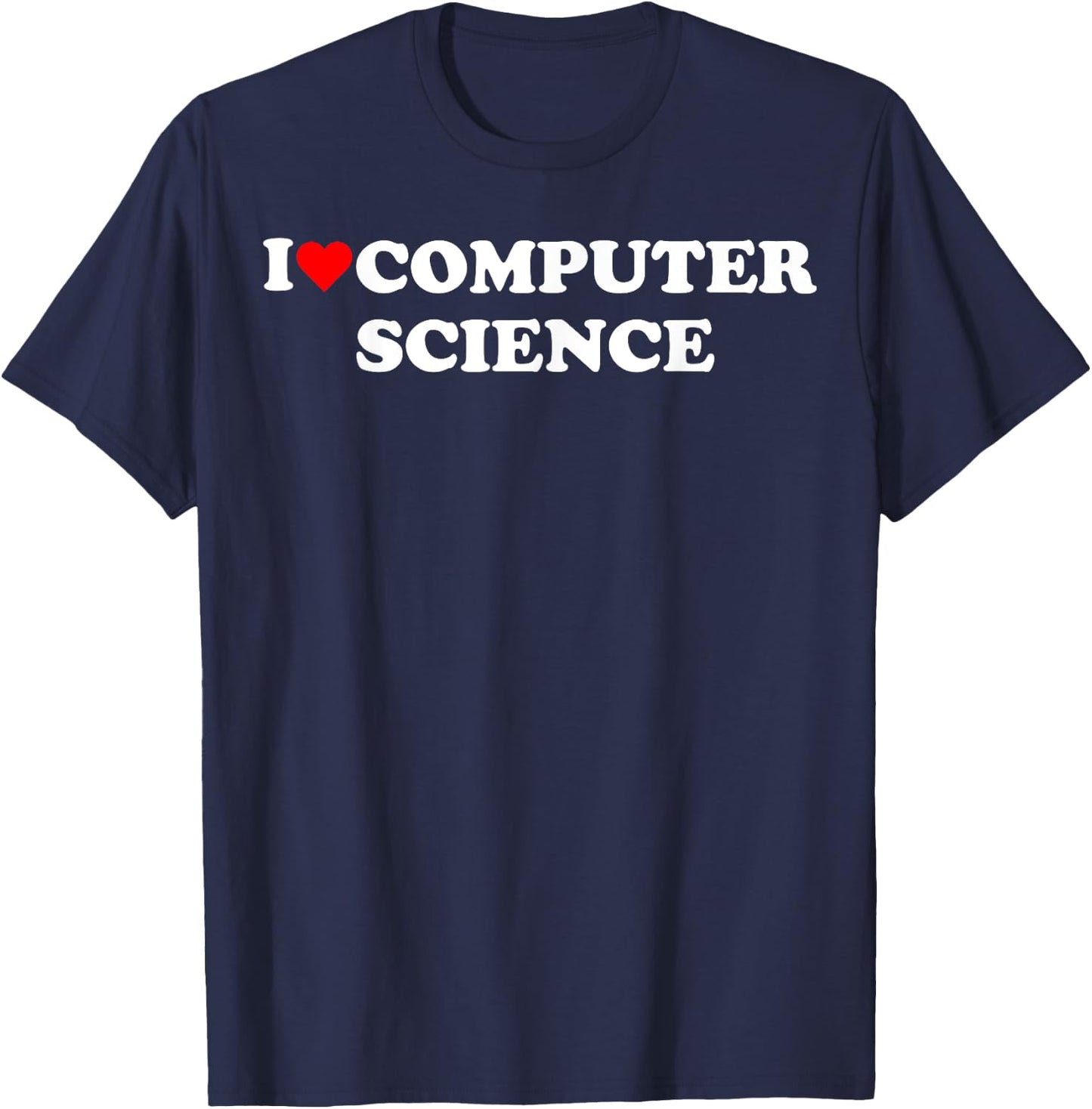 I heart computer science I love computer science programmer T-Shirt - T-Shirt | Navy