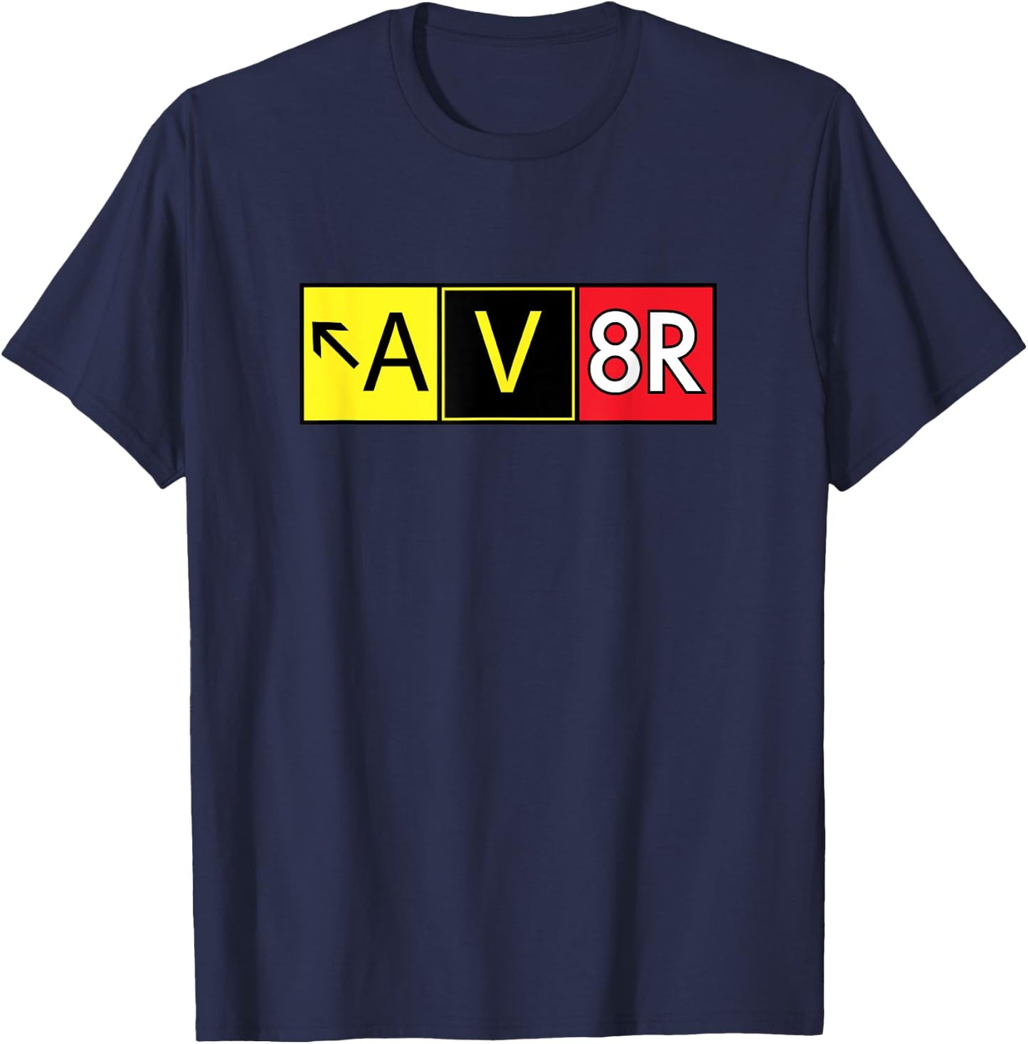 Pilot AV8R Taxiway Sign T-Shirt - T-Shirt | Navy
