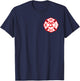 Firefighters Shirt Emblem Courage Rescue Maltese Cross Gift T-Shirt - T-Shirt | Navy