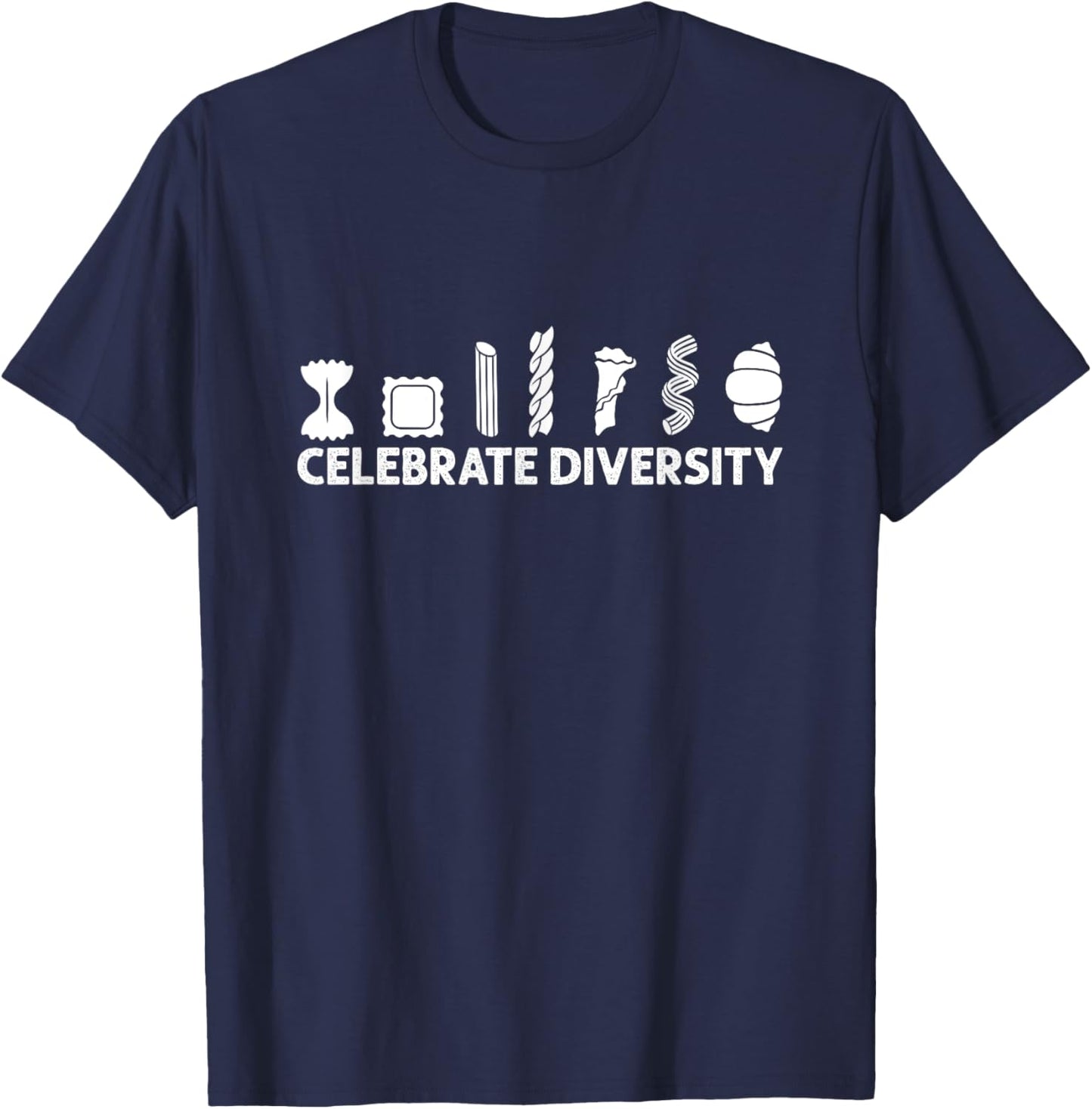 Celebrate Diversity - Funny Pasta Lover T-Shirt - T-Shirt | Navy