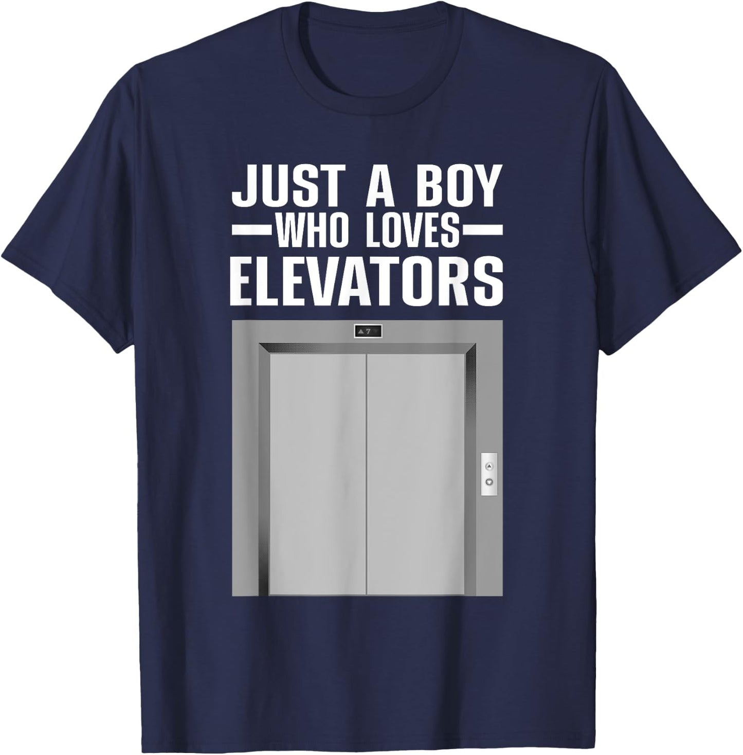 Cool Elevator Art Men Boys Kids Elevator Mechanic Inspector T-Shirt - T-Shirt | Navy