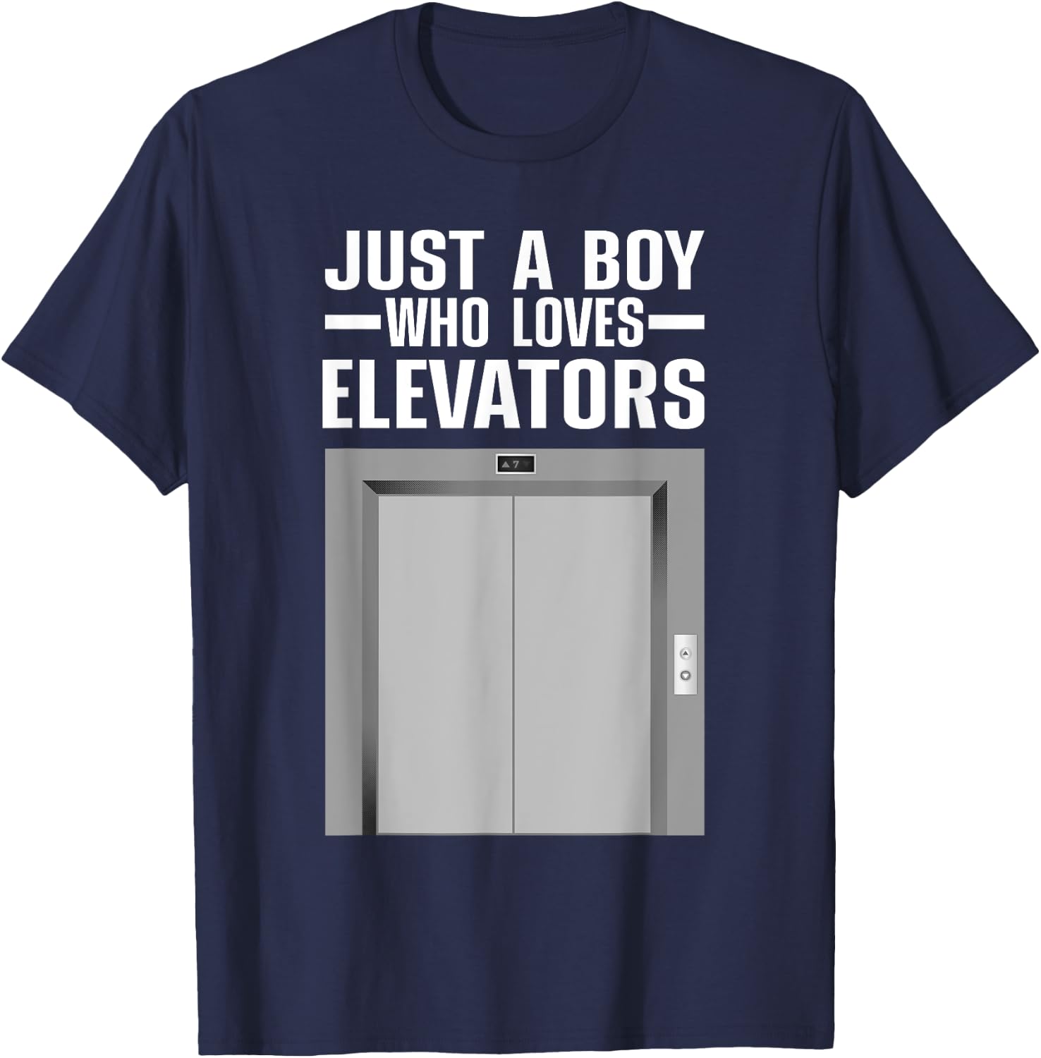 Cool Elevator Art Men Boys Kids Elevator Mechanic Inspector T-Shirt - T-Shirt | Navy