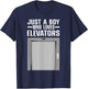 Cool Elevator Art Men Boys Kids Elevator Mechanic Inspector T-Shirt - T-Shirt | Navy