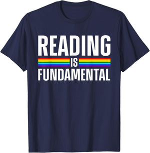Cool Reading Art Women Library Bookworm Rainbow Book T-Shirt - T-Shirt | Navy