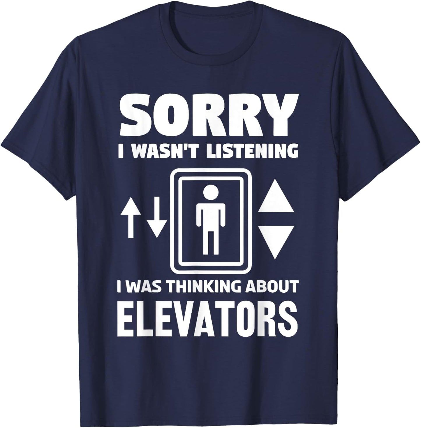 Cool Elevator Art Men Women Inspector Mechanic Maintenance T-Shirt - T-Shirt | Navy