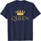 Cute Royal Crown and Queen T-Shirt - T-Shirt | Navy