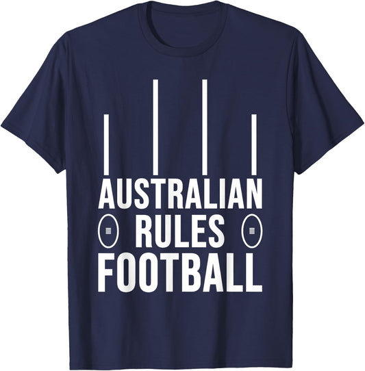 Great Aussie Sport Gift - Australian Rules Football Lovers T-Shirt - T-Shirt | Navy