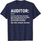 Auditor Definition Funny Auditing Wizard T-Shirt - T-Shirt | Navy