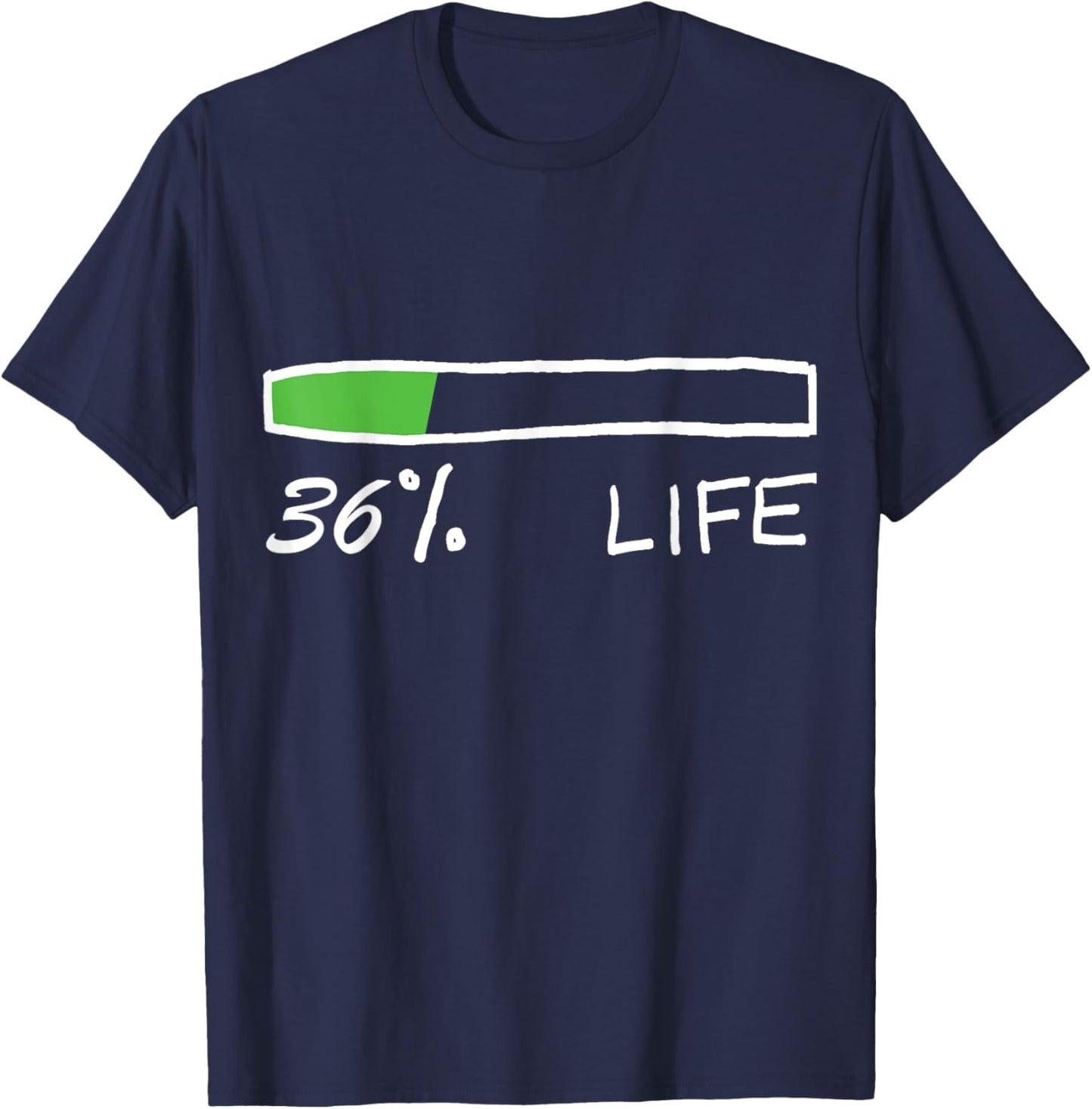 Nas Daily 36% Life T-Shirt - T-Shirt | Navy