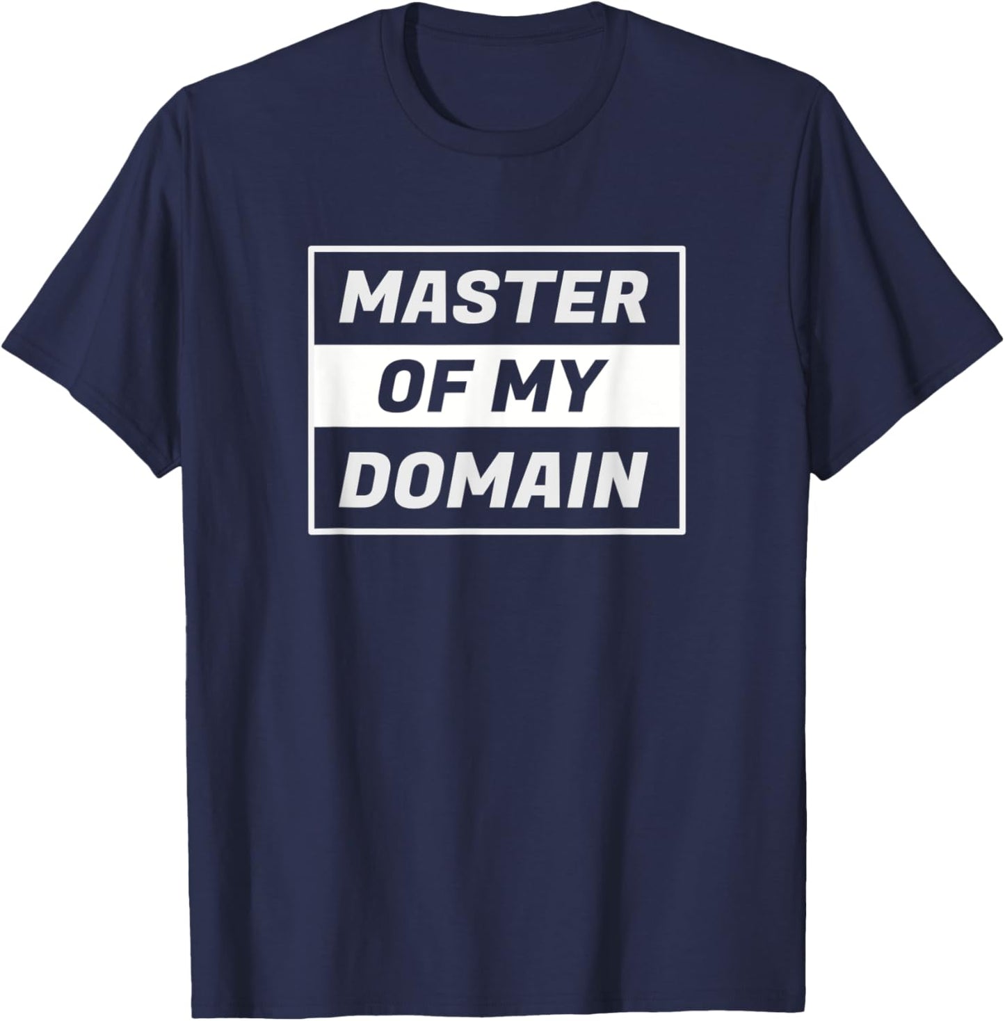 Master of My Domain Vintage Retro Funny TV Line T-Shirt - T-Shirt | Navy