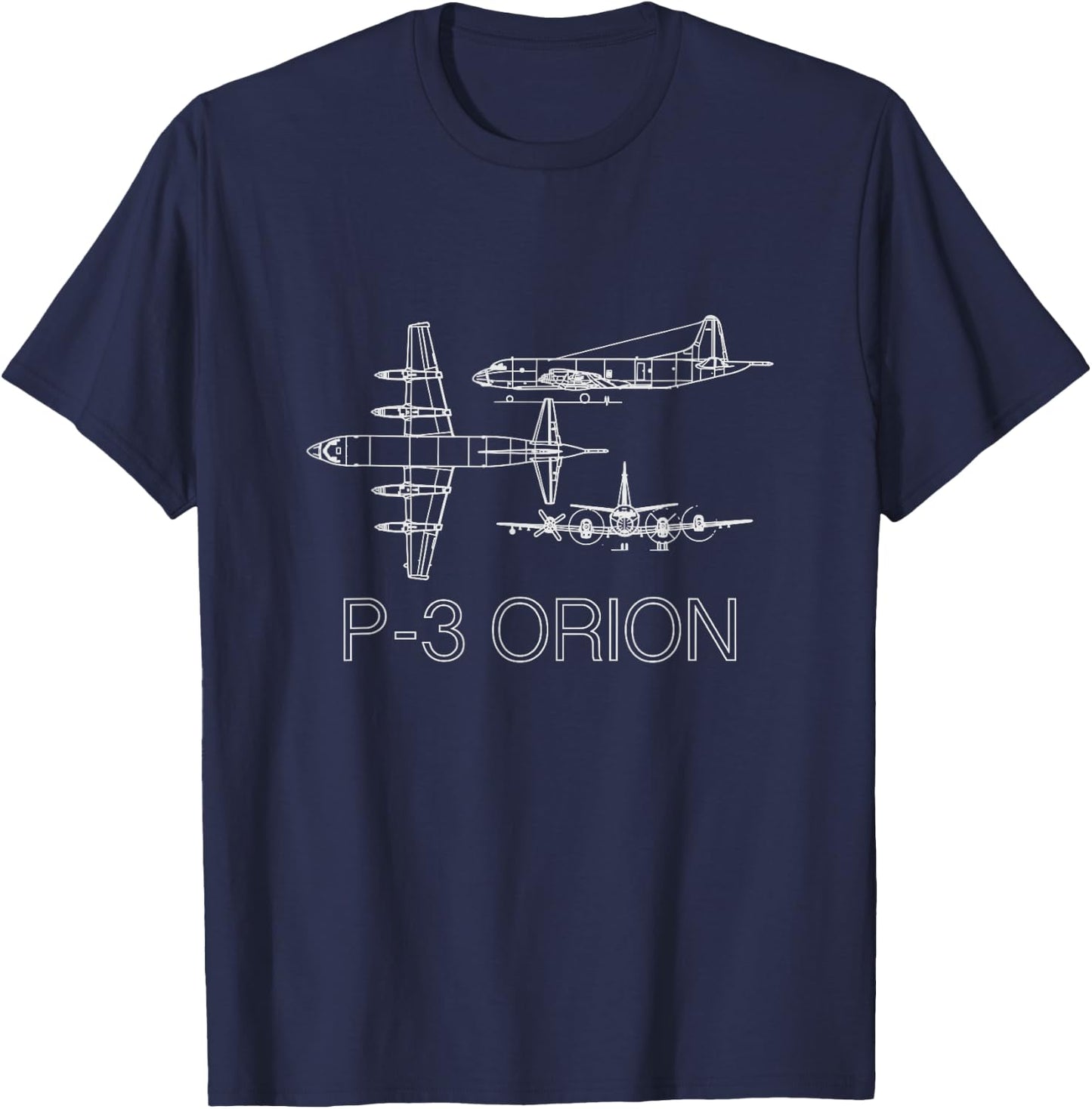 P3 Orion Navy Aircraft Crew T-Shirt - T-Shirt | Navy