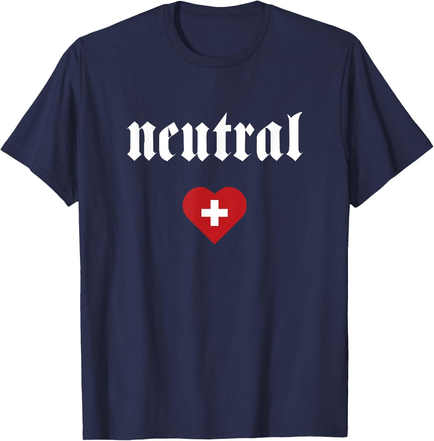Switzerland neutral - Love Switzerland T-Shirt - T-Shirt | Navy