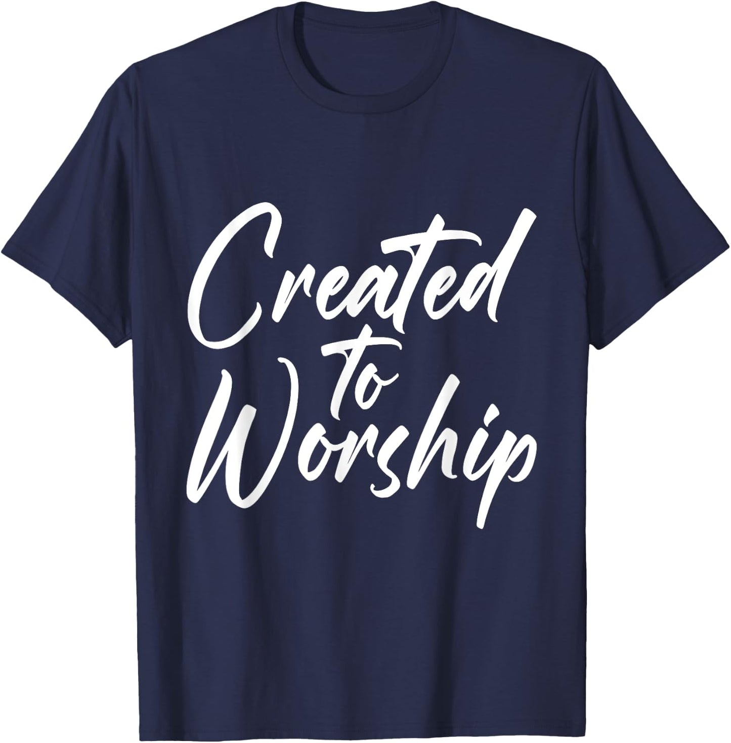 Created To Worship Shirt Worship Shirts kids religious T-Shirt - T-Shirt | Navy