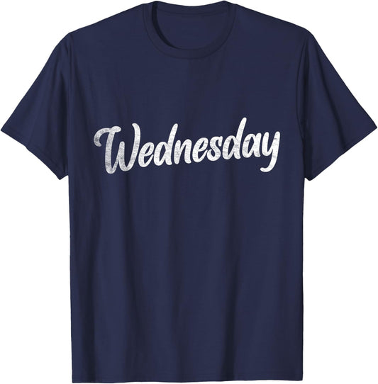 Wednesday Distressed Fun Days of the Week Shirt Hump Day T-Shirt - T-Shirt | Navy