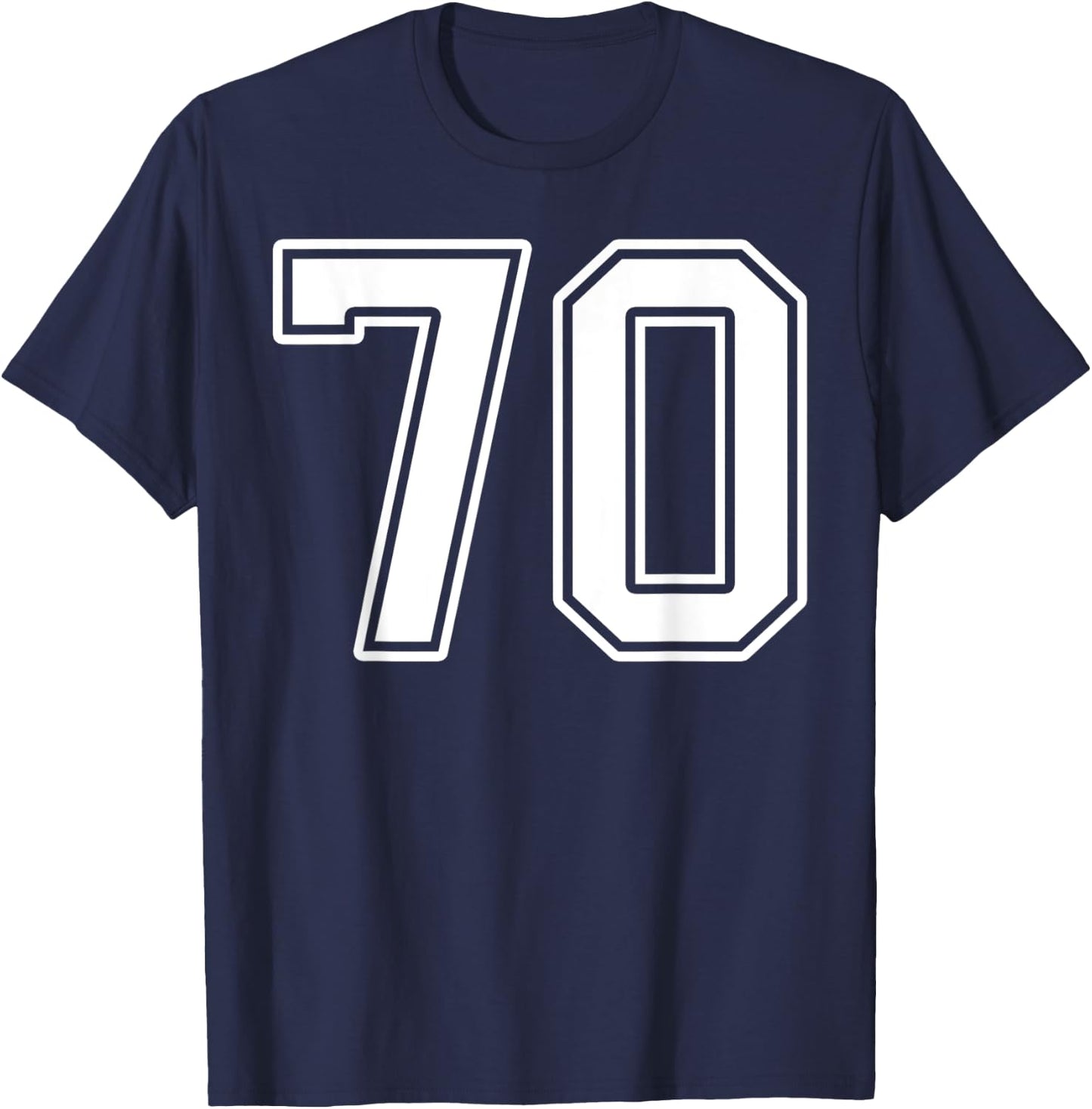 Number 70 Fan Player Jersey Style #70 Men Women Kids T-Shirt - T-Shirt | Navy