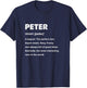 Peter Name T-Shirt - T-Shirt | Navy