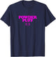 Powderpuff Football - Powder Puff - Pink Text T-Shirt - T-Shirt | Navy