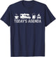 Vintage RV Camping Lover Today's Agenda Costume Camper Gift T-Shirt - T-Shirt | Navy