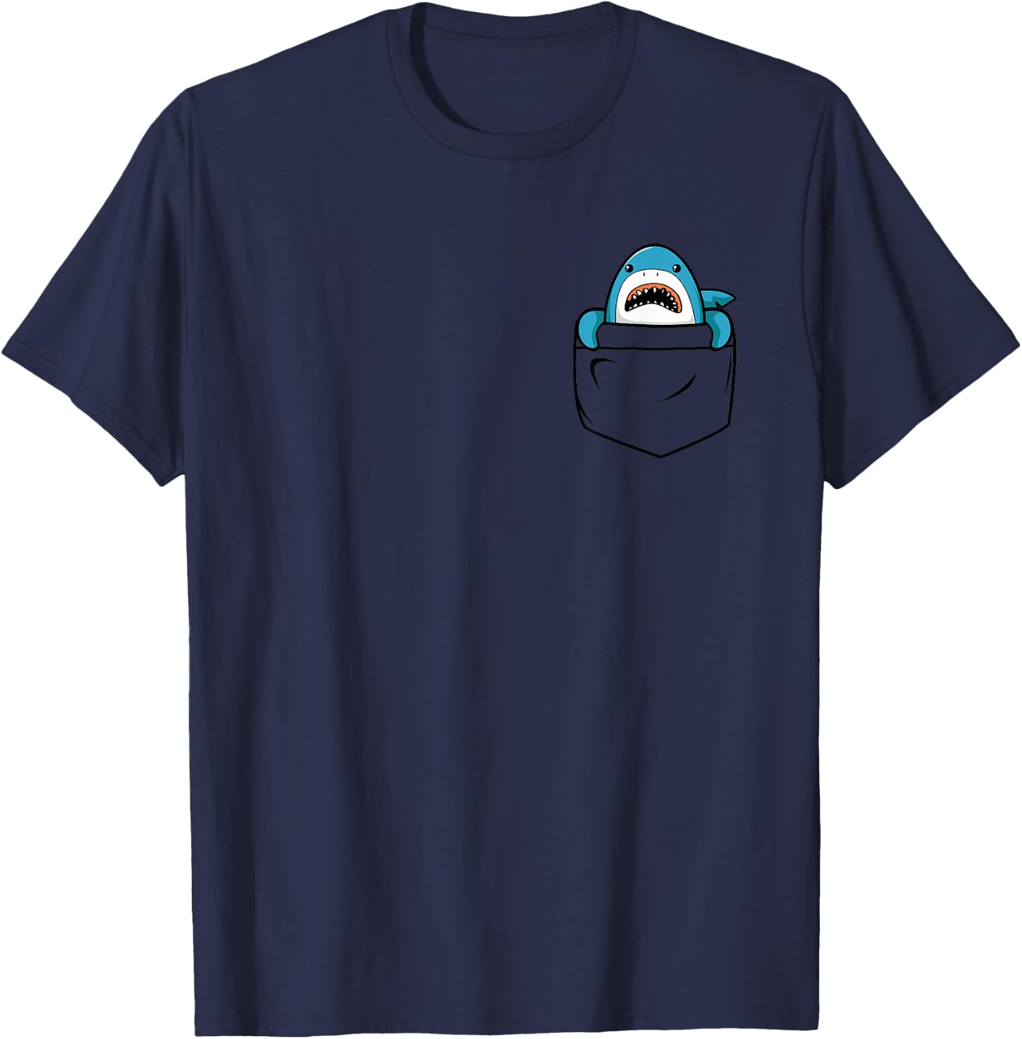 Shark Pocket Animal Pets Funny Shark Gift & Kids T-Shirt - T-Shirt | Navy