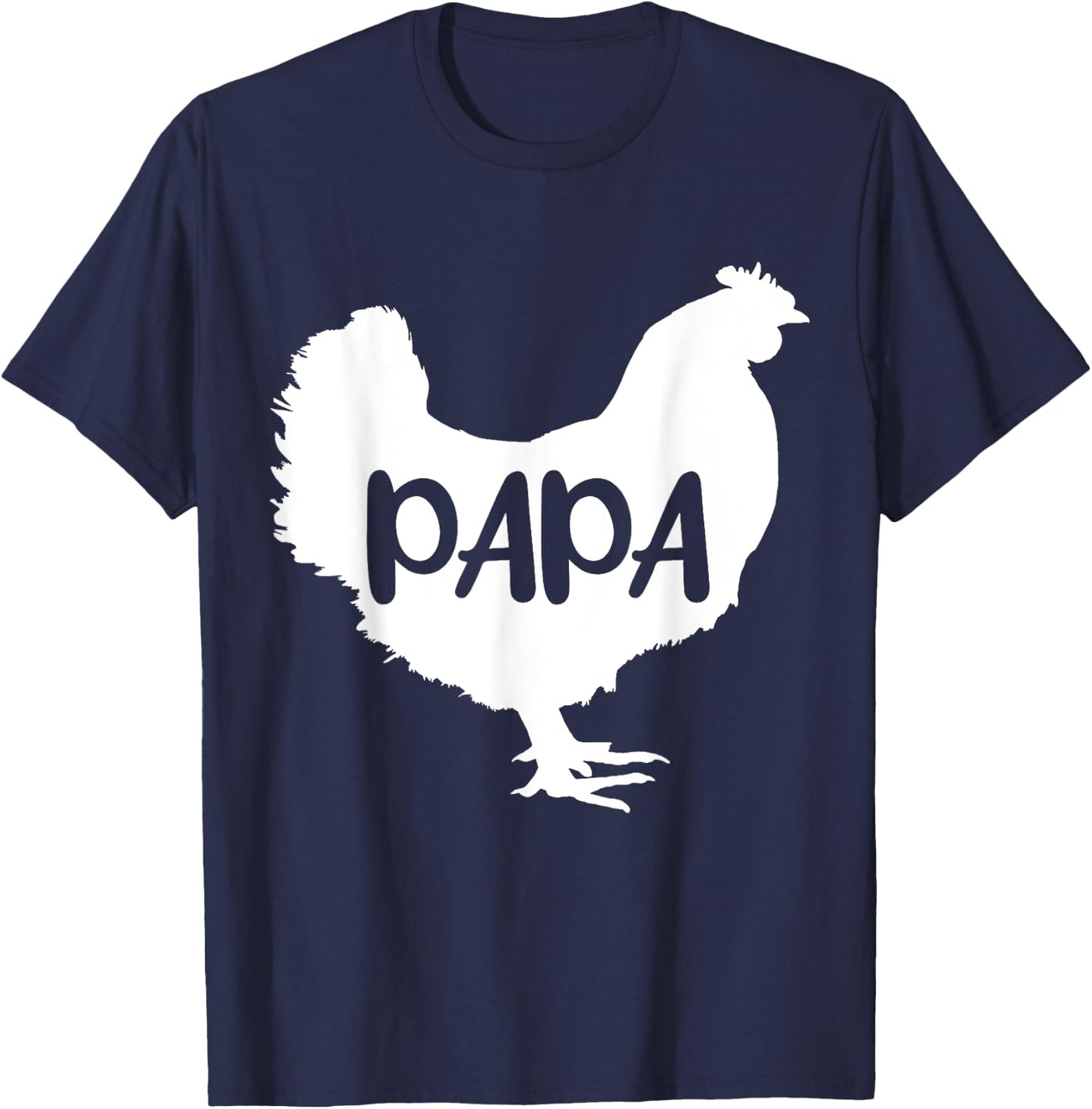 Papa Chicken Grandpa Chickens T-Shirt - T-Shirt | Navy