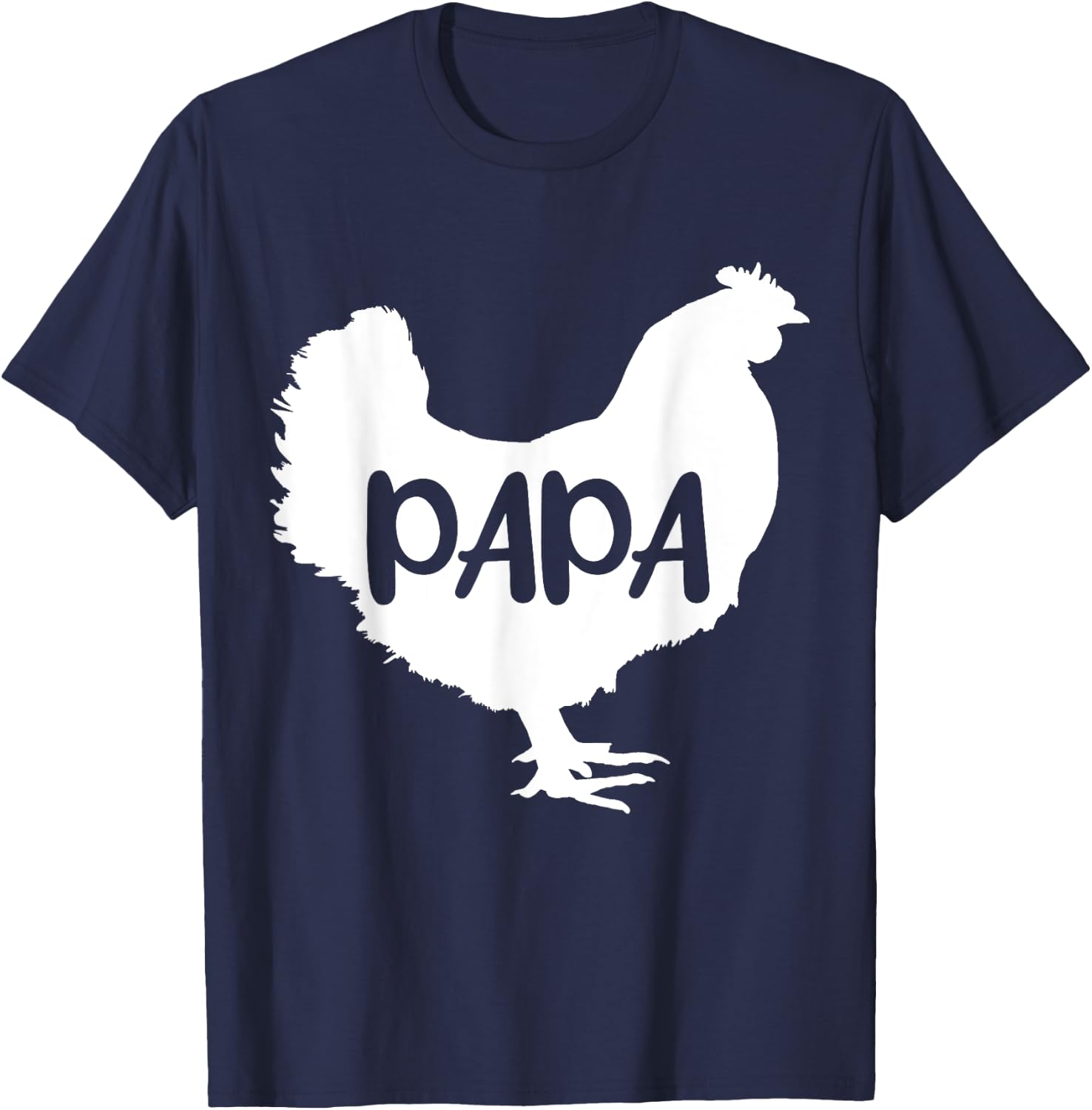 Papa Chicken Grandpa Chickens T-Shirt - T-Shirt | Navy