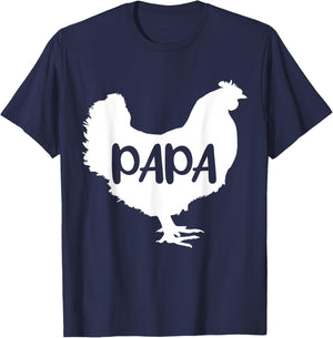 Papa Chicken Grandpa Chickens T-Shirt - T-Shirt | Navy
