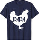 Papa Chicken Grandpa Chickens T-Shirt - T-Shirt | Navy