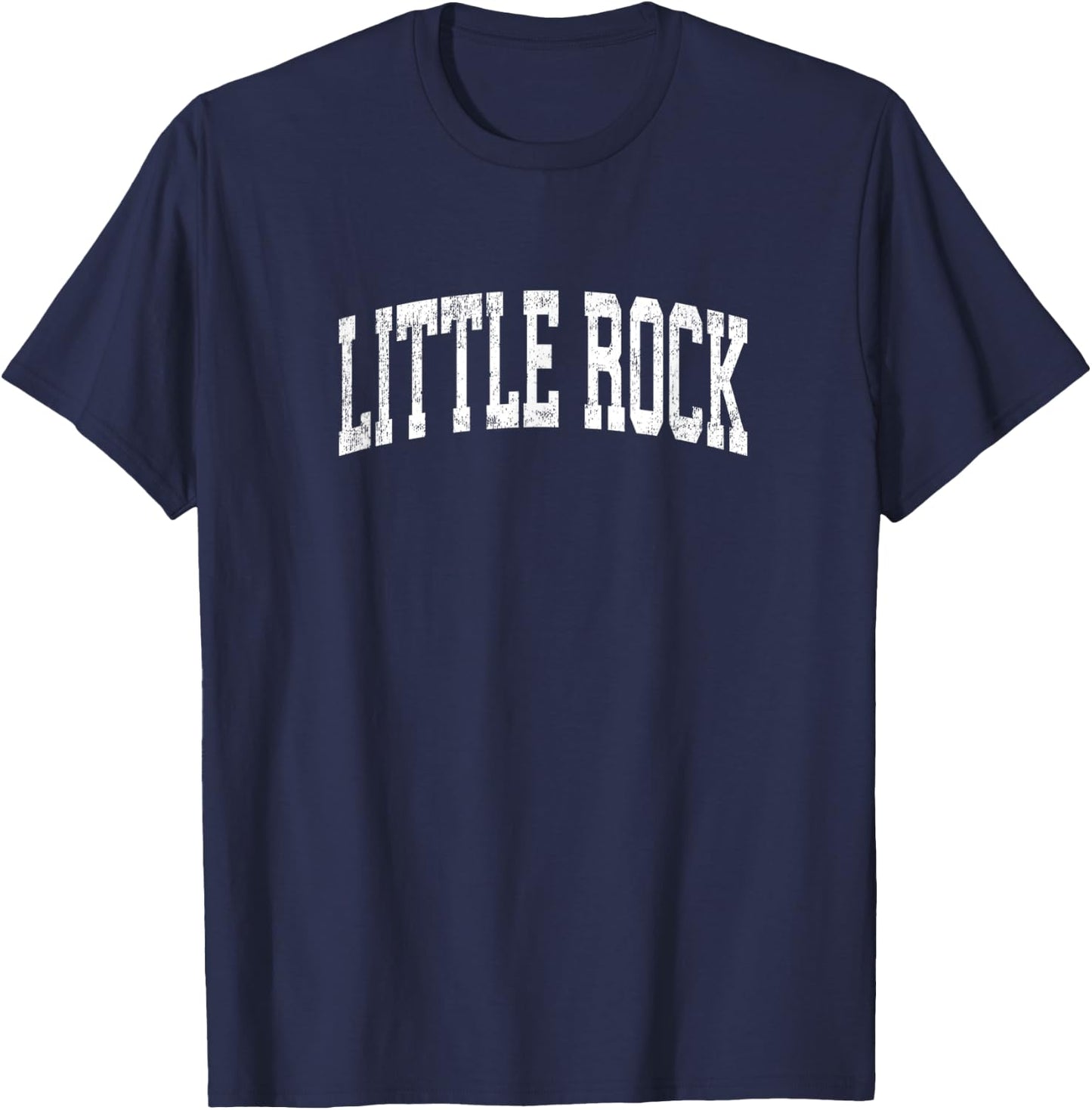 Little Rock Arkansas AR Vintage Athletic Sports Design T-Shirt - T-Shirt | Navy
