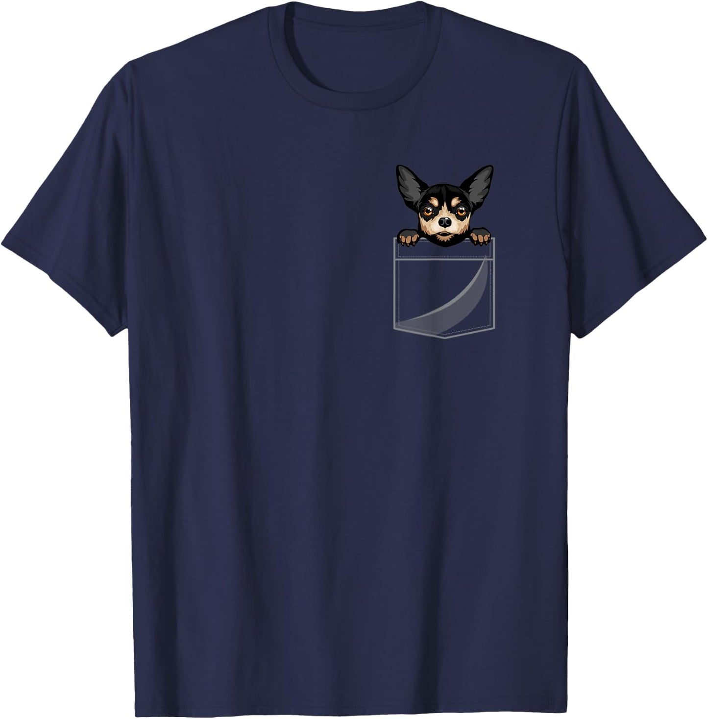 Chihuahua In A Pocket T-Shirt - T-Shirt | Navy