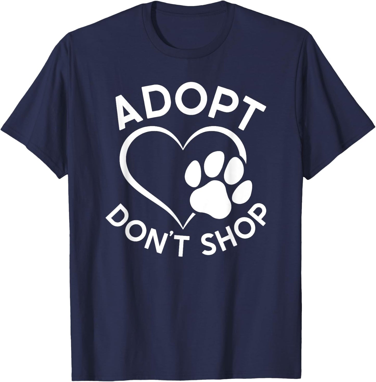 Ho-Bo Care Boxer Rescue - Adopt Don't Shop T-Shirt - T-Shirt | Navy