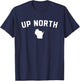 Up North Wisconsin Text T-Shirt - T-Shirt | Navy