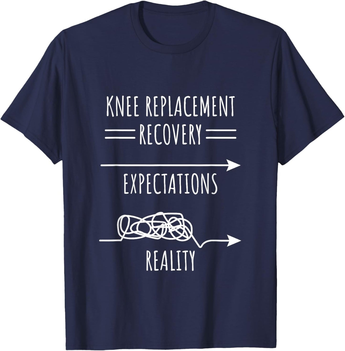 Operation Knee Head Set | Recovery Expectations T-Shirt - T-Shirt | Navy