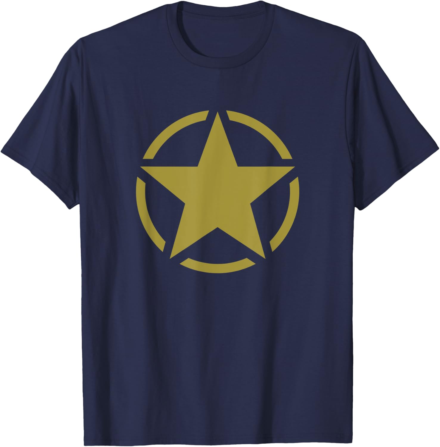 World War Two WW2 Allied Star in Circle T-Shirt - T-Shirt | Navy