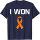I Won - Fighter Warrior Leukemia Cancer Awareness T-Shirt - T-Shirt | Navy