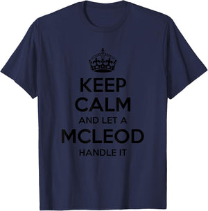 MCLEOD Funny Surname Family Tree Birthday Reunion Gift T-Shirt - T-Shirt | Navy