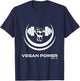 Vegan Power Dumbbell Vegan Gym Beast On Vegetarian Fitness T-Shirt - T-Shirt | Navy