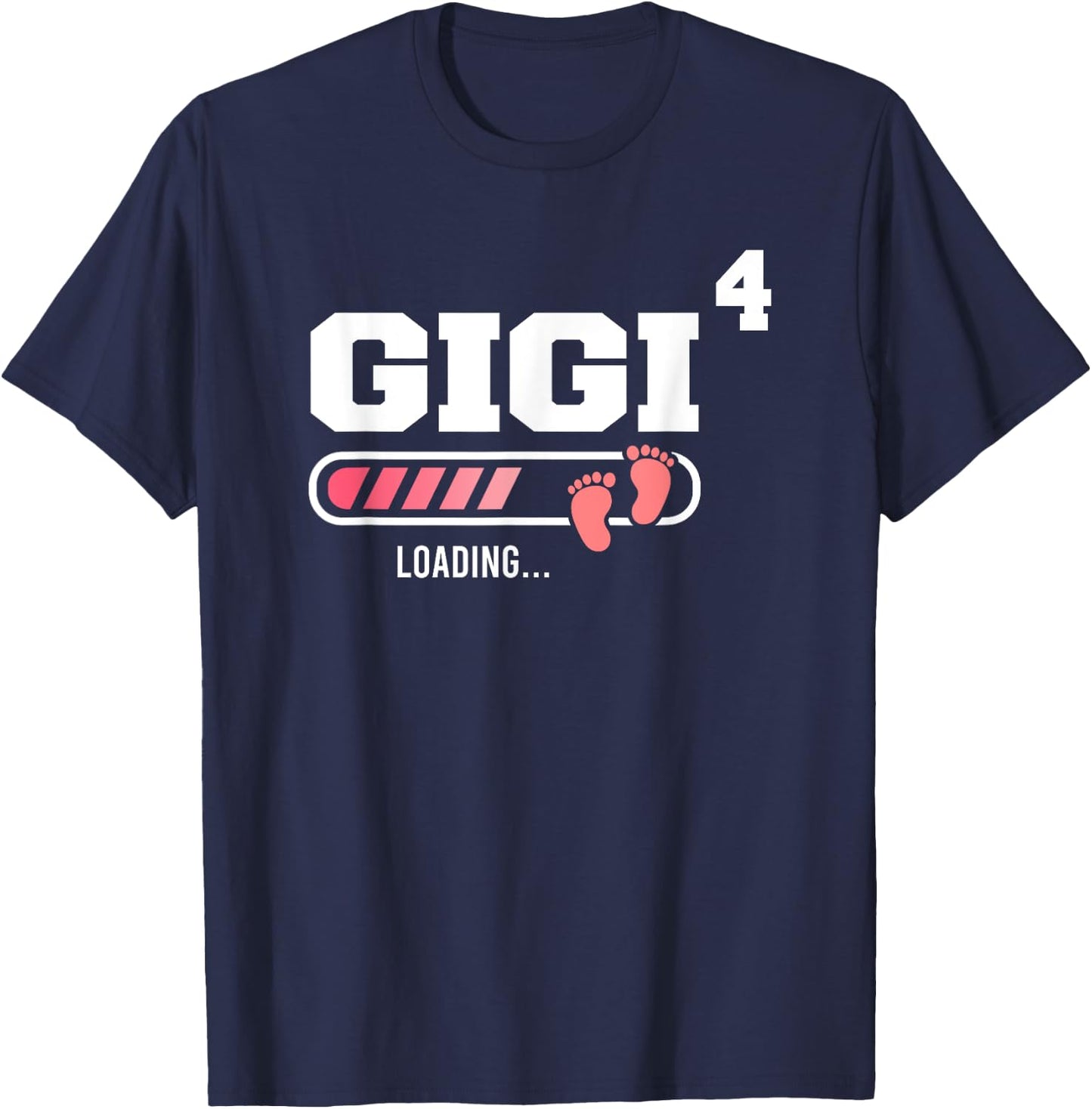 Gigi 4 Fourth Time Gigi Funny Gigi Of Four Mother's Day T-Shirt - T-Shirt | Navy