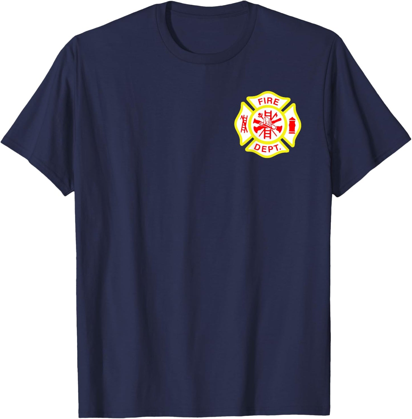 Fire Department Logo Uniform Fireman Symbol Firefighter Gear T-Shirt - T-Shirt | Navy