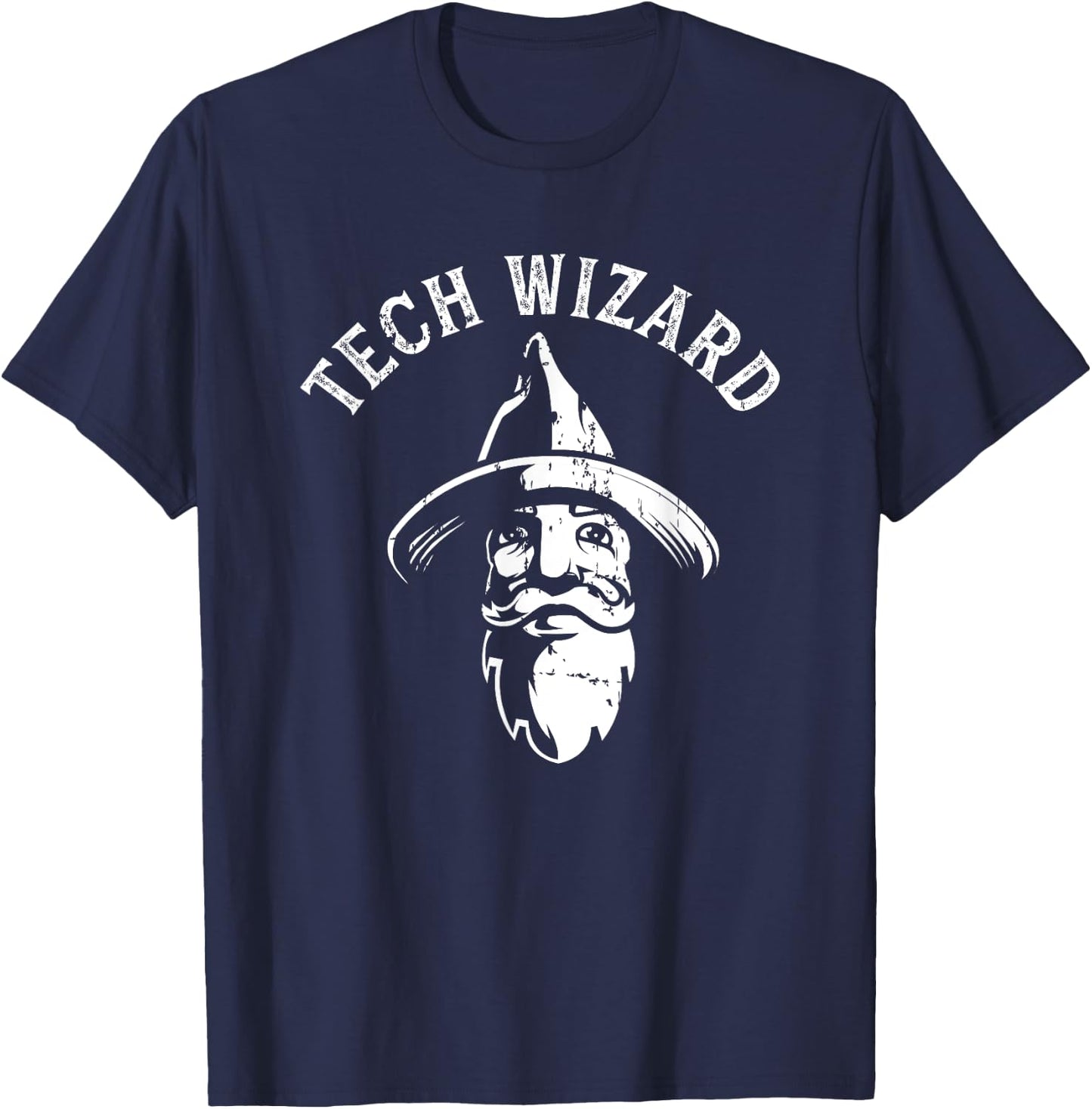 Tech Wizard Cool Technology I.T. Computer Whiz Techie Geek T-Shirt - T-Shirt | Navy