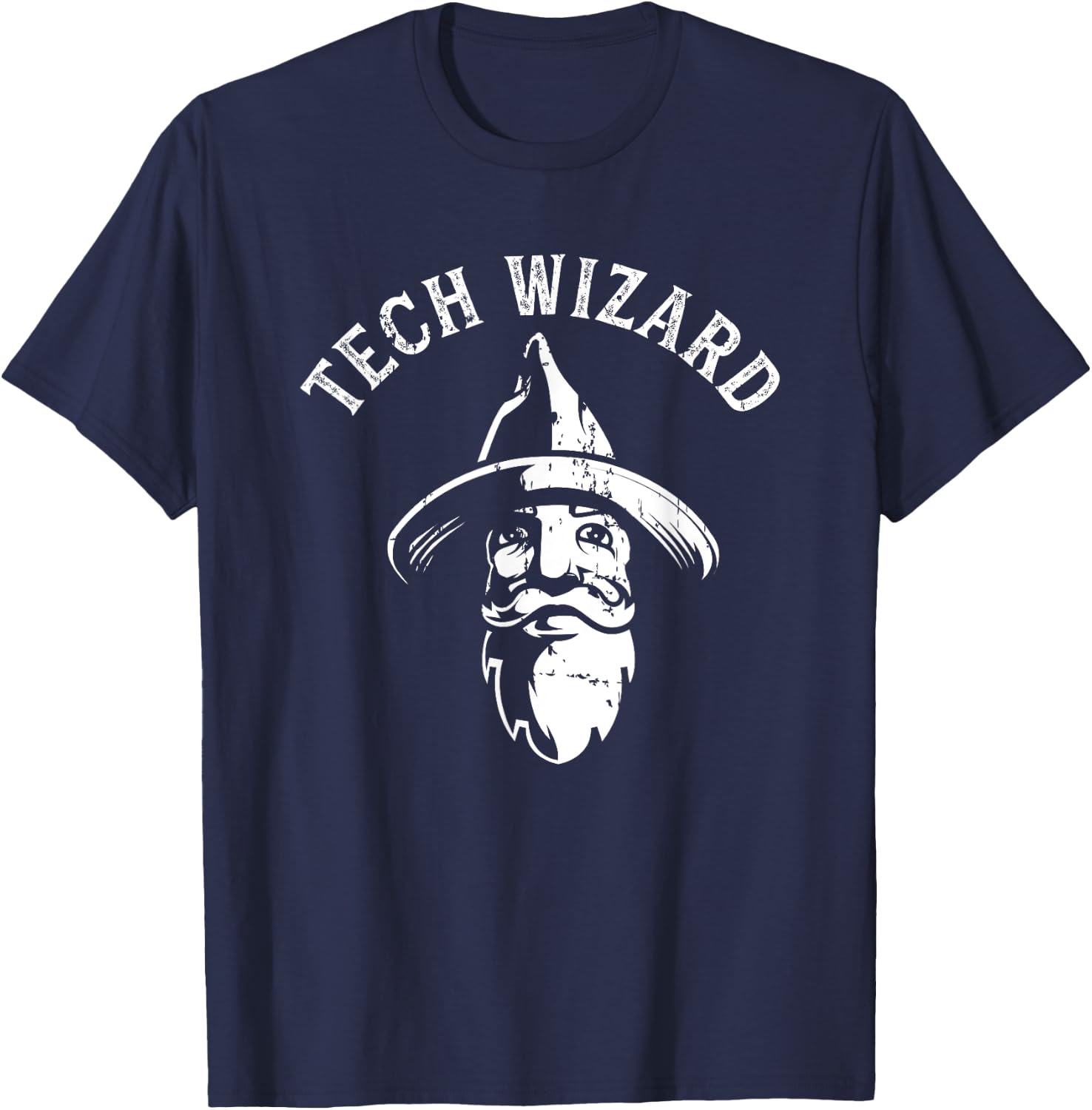 Tech Wizard Cool Technology I.T. Computer Whiz Techie Geek T-Shirt - T-Shirt | Navy