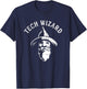 Tech Wizard Cool Technology I.T. Computer Whiz Techie Geek T-Shirt - T-Shirt | Navy