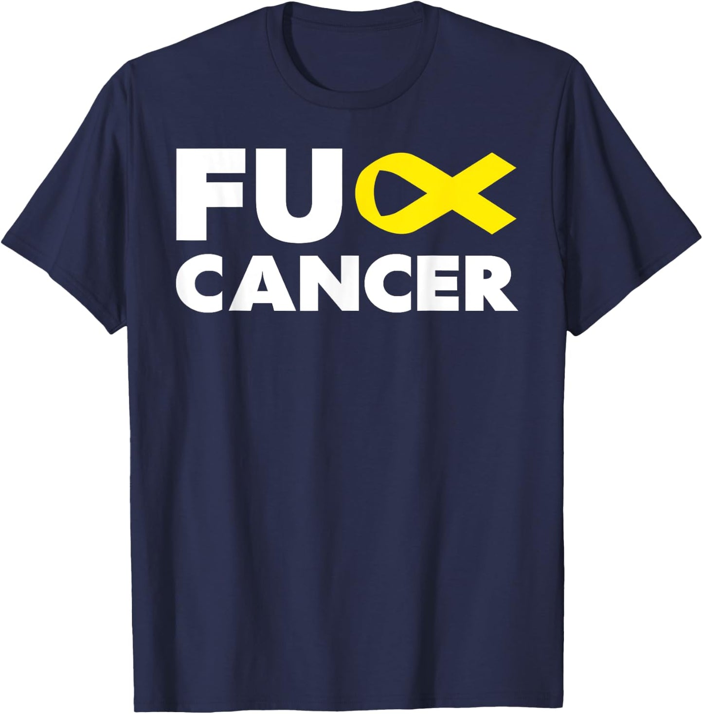 Fuck-Cancer - Fuck-Bone Cancer Awareness T-Shirt - T-Shirt | Navy