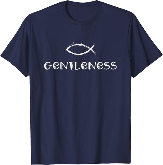 Fruit of the Spirit | Galatians Verse| Christian |GENTLENESS T-Shirt - T-Shirt | Navy