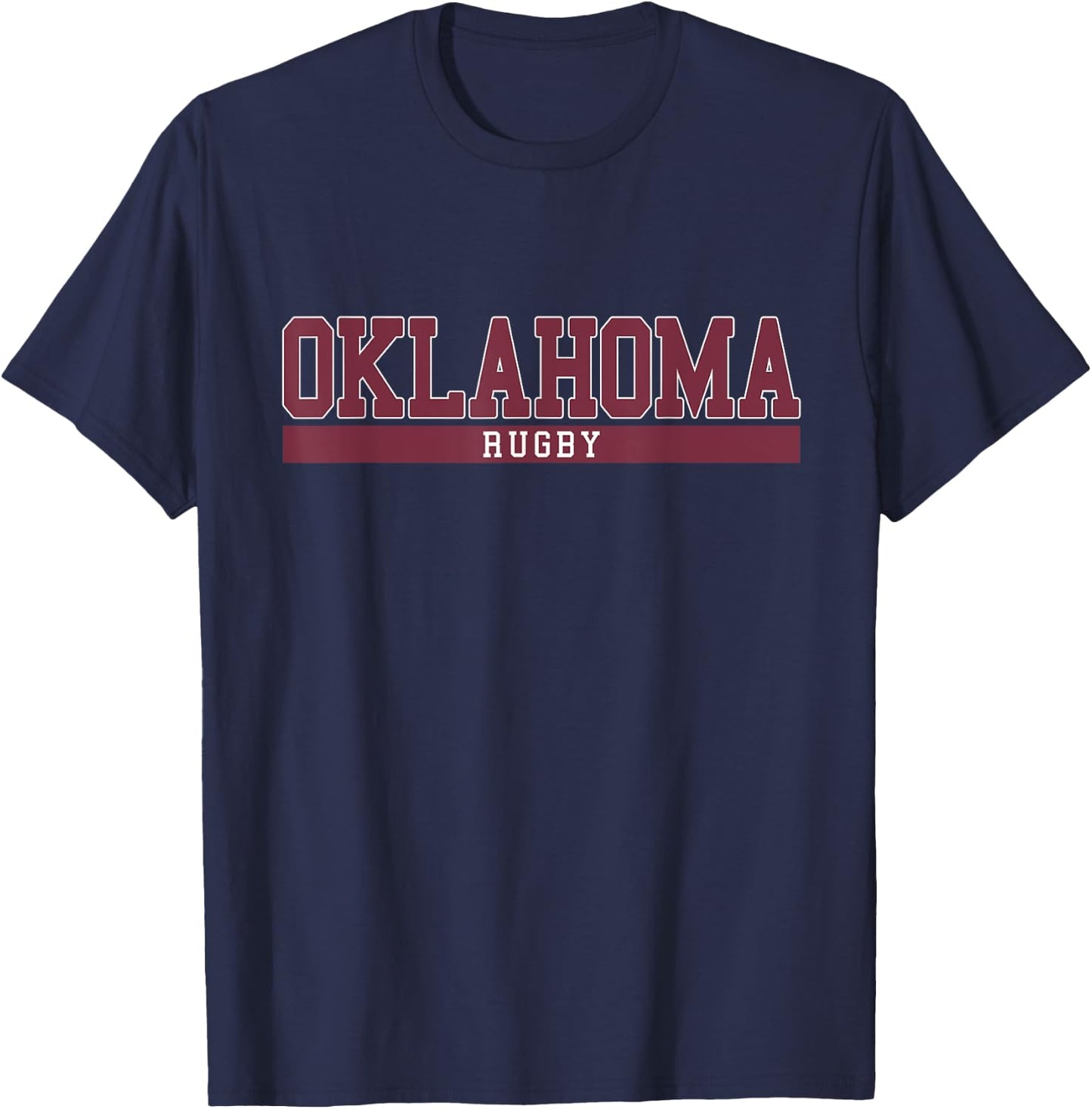 Oklahoma Rugby -Adults Black Short Sleeve Rugby Small T-Shirt - T-Shirt | Navy