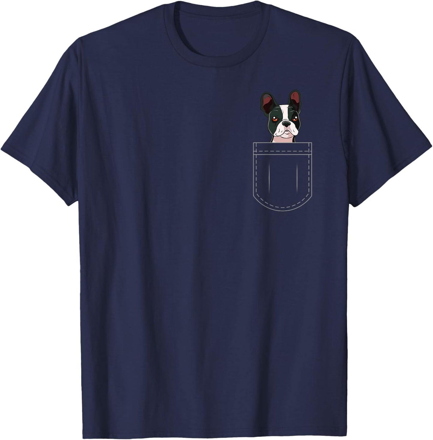 Boston Terrier Boston-Bulldog Women Kids T-Shirt - T-Shirt | Navy
