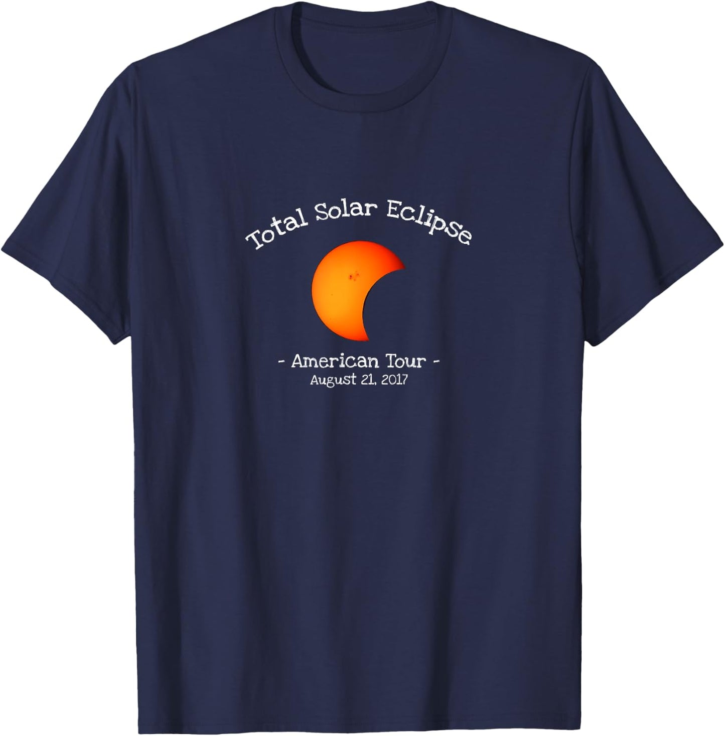 Two-Sided Solar Eclipse 2017 American Tour Shirt T-Shirt - T-Shirt | Navy