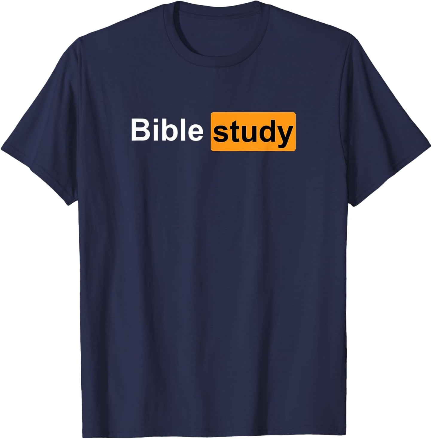 Bible Study Funny Ironic Logo T-Shirt - T-Shirt | Navy